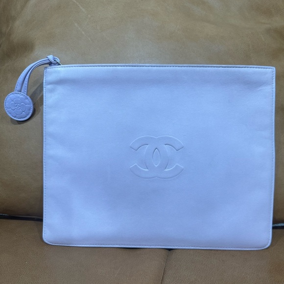 Chanel Light Purple Lamb Leather Pouch - Picture 1 of 14